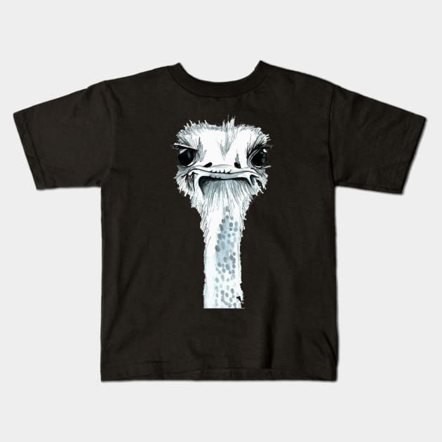 Percy the Ostrich Kids T-Shirt by Bridgetdav